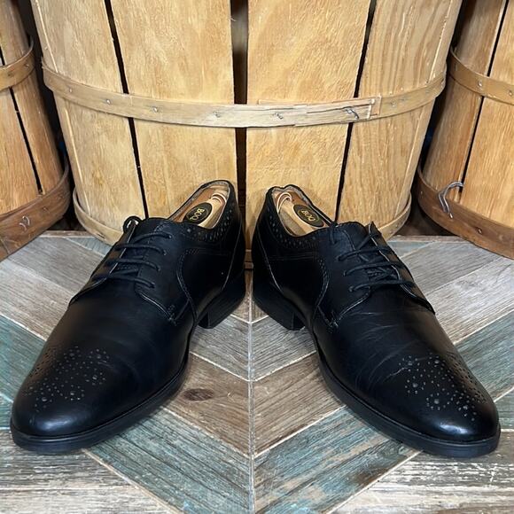Clarks Kalden Edge Brogue Black Leather Derby Oxfords Shoes Mens Size 9 main image 9